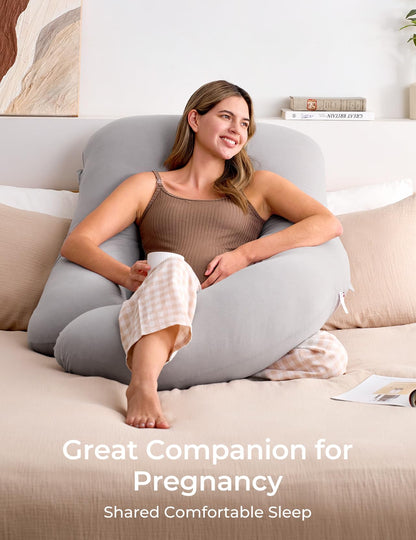 U-Shaped Full Body Pregnancy Pillow 57 Inch Maternity Support Pillow