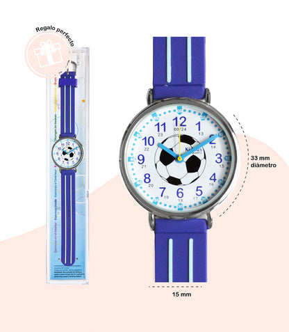 Kids Time Teacher Watch - Educational Analog Watch with Japanese Quartz Movement Ages 5-12