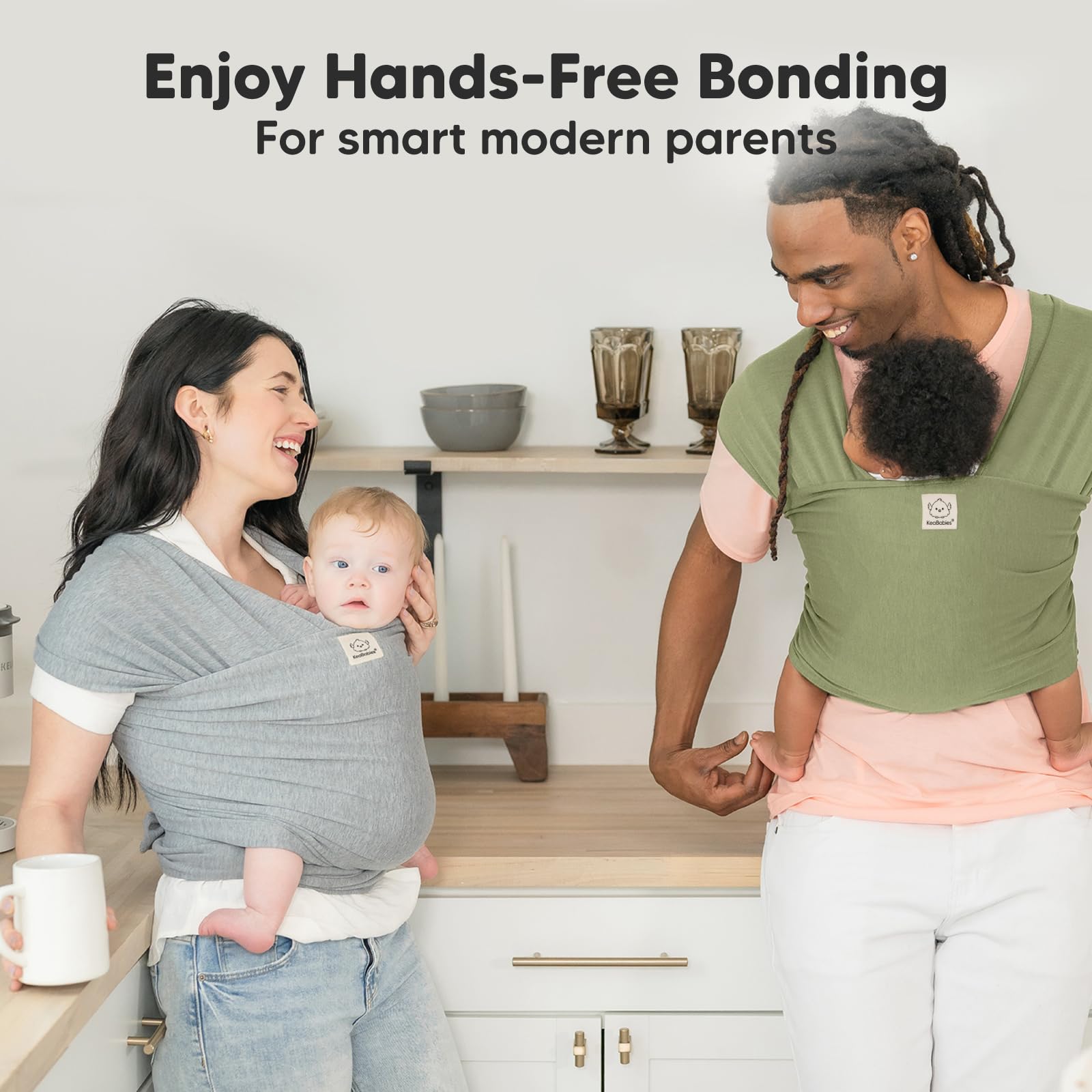 Baby Wrap Carrier Newborn to Toddler Hands-Free Infant Sling