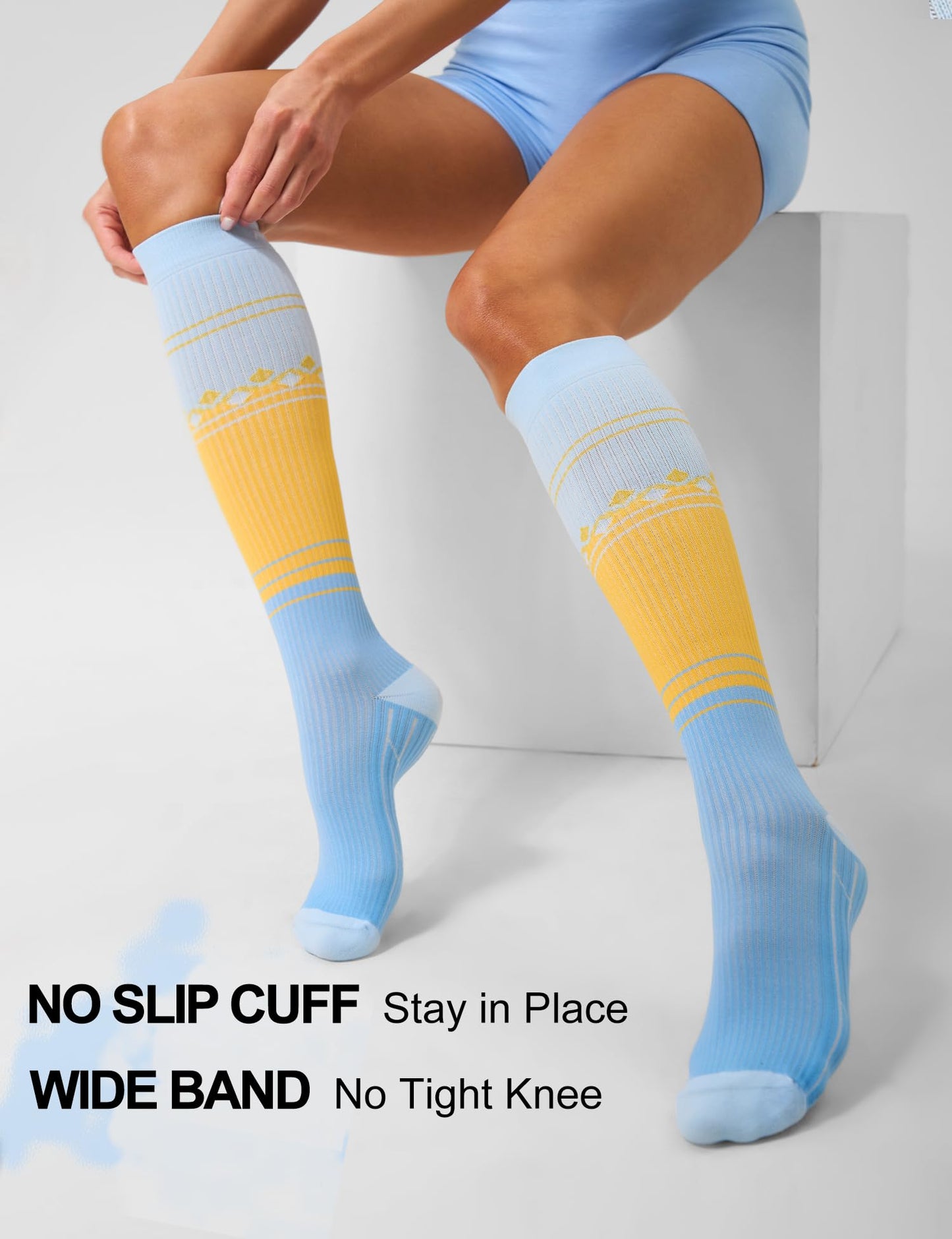 Compression Socks 20-30mmHg 3 Pairs Women Men Circulation Support