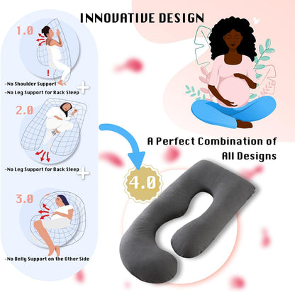 Full Body Pregnancy Pillow 57 Inch Maternity Support Pillow