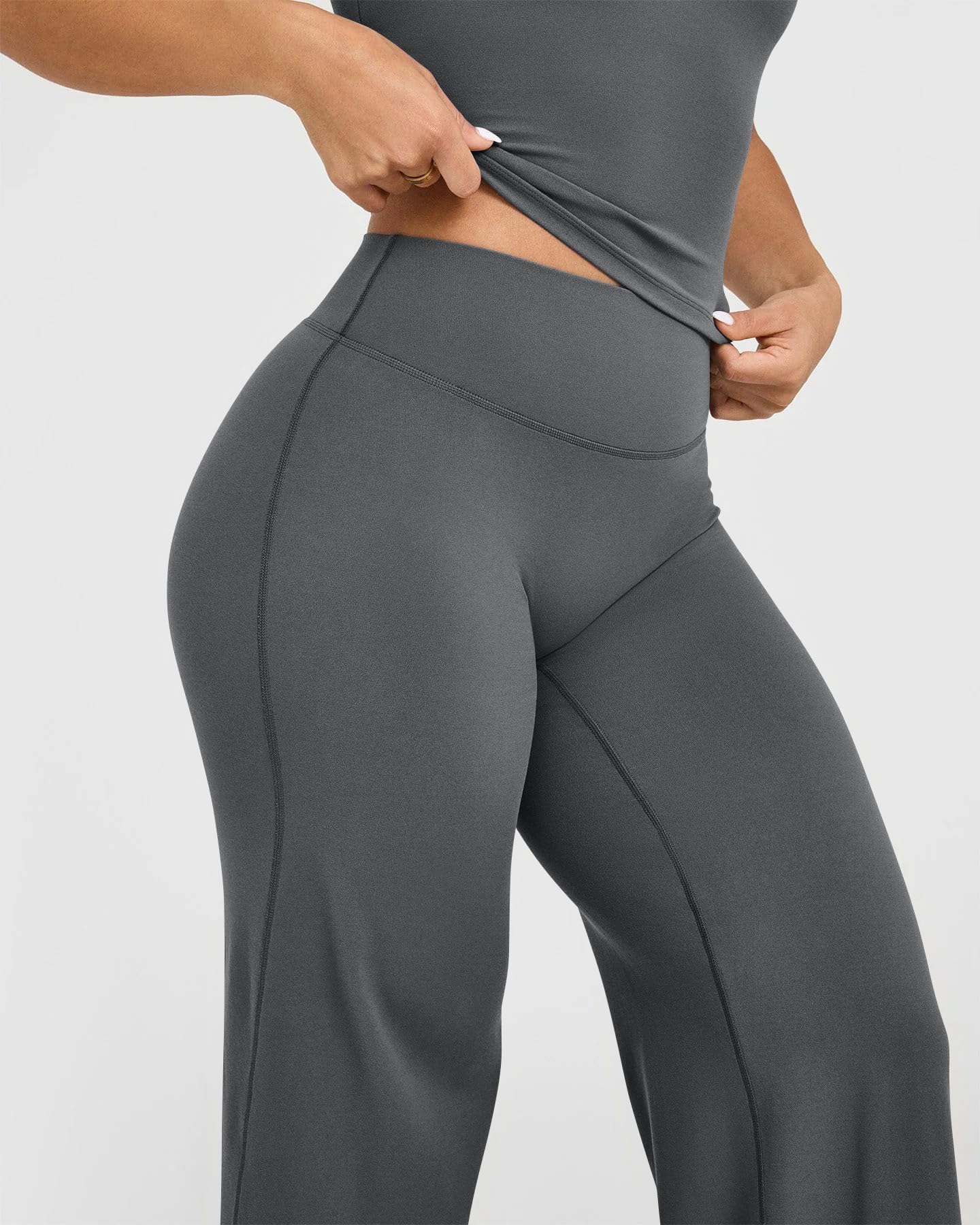 Women's High Waist Yoga Pants - Soft Stretch Straight Leg Bottoms