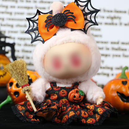 3 Piece Handmade Crochet Outfit for 17cm Dolls - Heart Sweater Hat & Bag Set