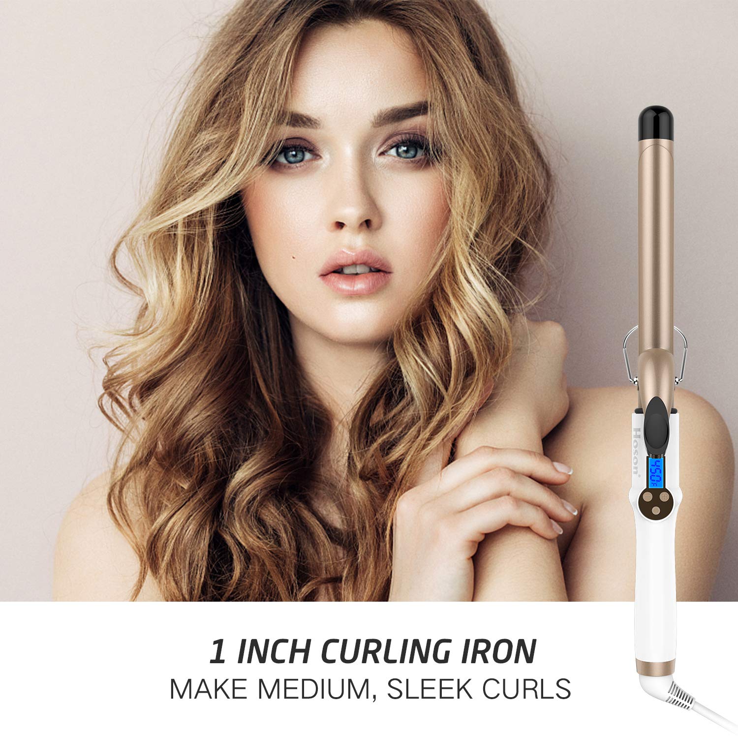 Professional Ceramic Tourmaline Curling Iron 3/4 Inch - Hair Curler with Heat Protection