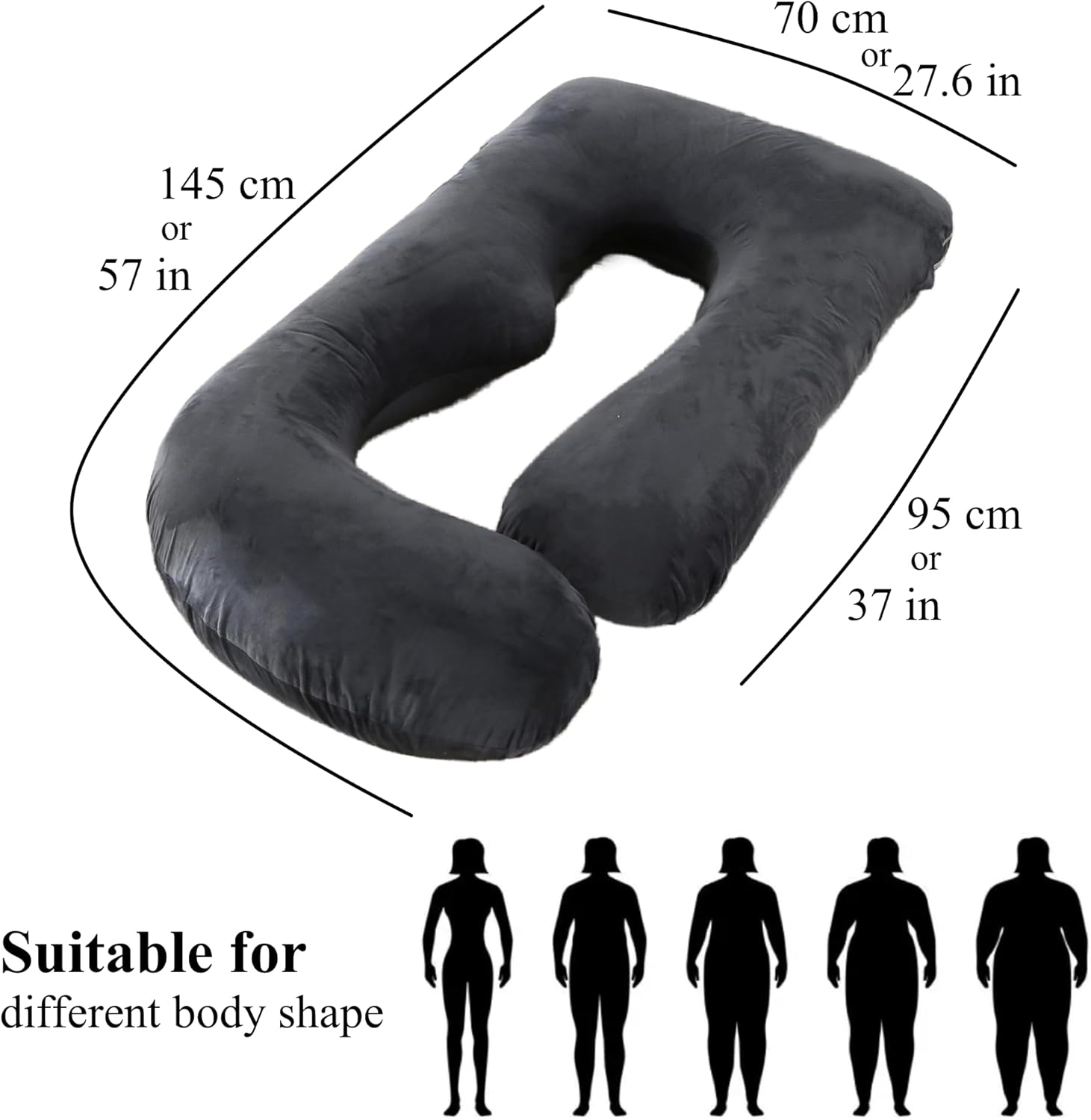 Full Body Pregnancy Pillow 57 Inch Maternity Support Pillow