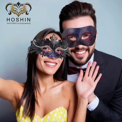 Masquerade Masks - Elegant Mardi Gras Party Masks - Premium Decorative Masks for Women and Men