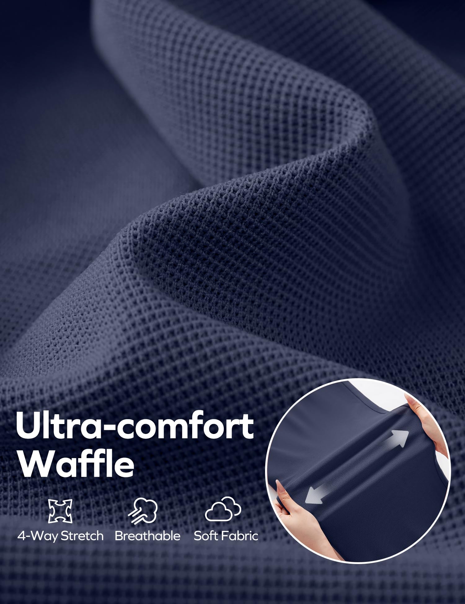 Women's Wide Leg Work Pants - Stretchy Pull-On Business Casual Trousers with Pockets