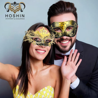 Masquerade Masks - Elegant Mardi Gras Party Masks - Premium Decorative Masks for Women and Men