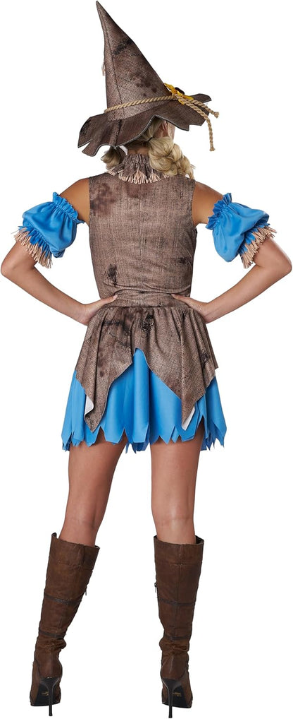 Scarecrow Costume - Women's Halloween Outfit with Corset and Accessories