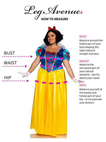 Snow White Costume - Classic Princess Dress Full Length Women's Outfit