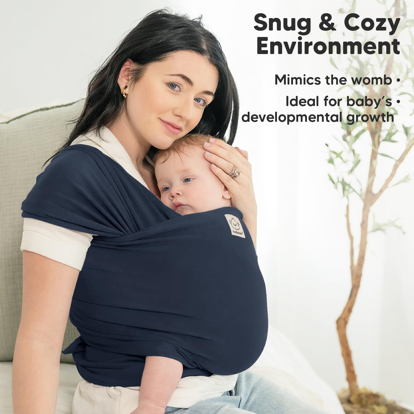 Baby Wrap Carrier Newborn to Toddler Hands-Free Infant Sling
