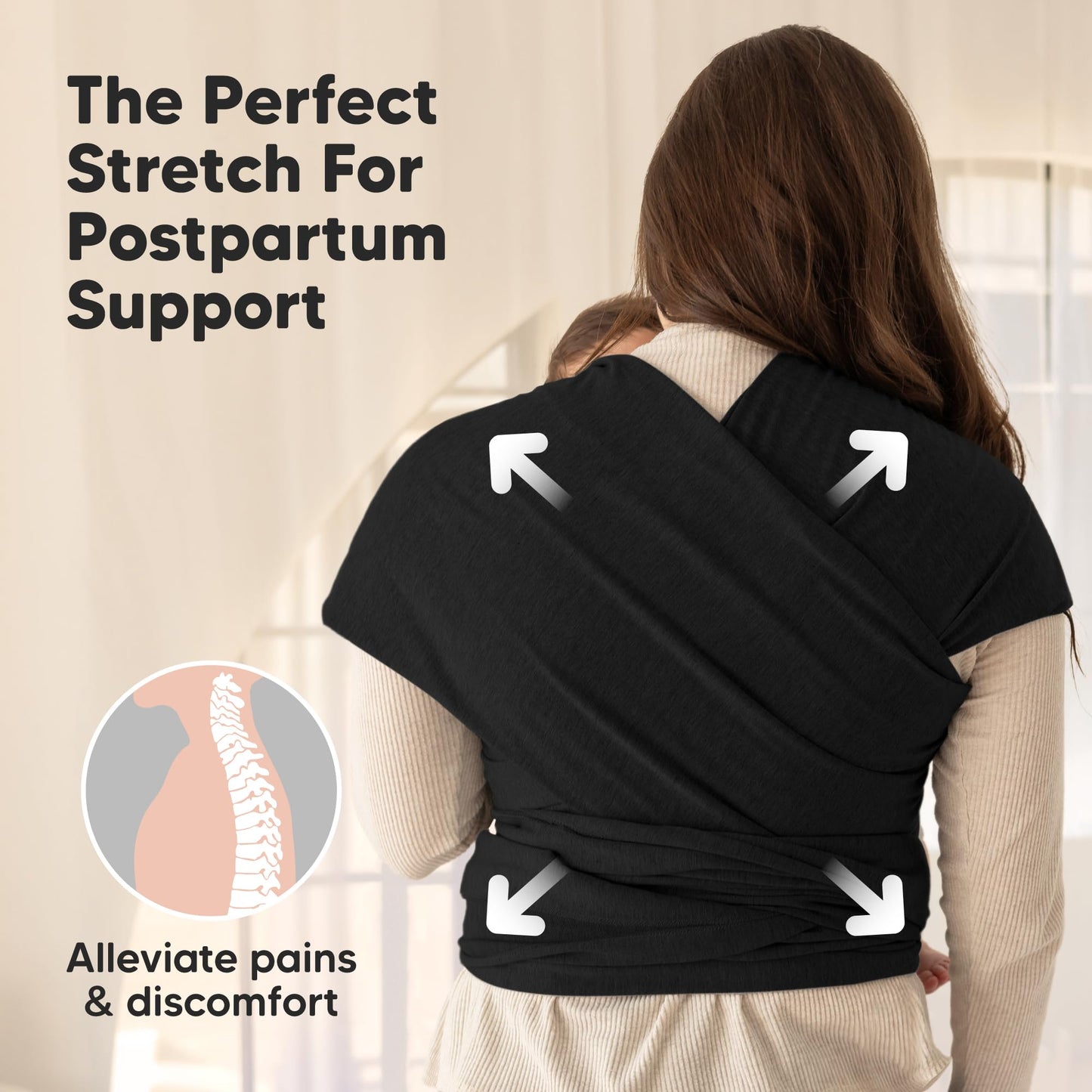 Baby Wrap Carrier Newborn to Toddler Hands-Free Infant Sling