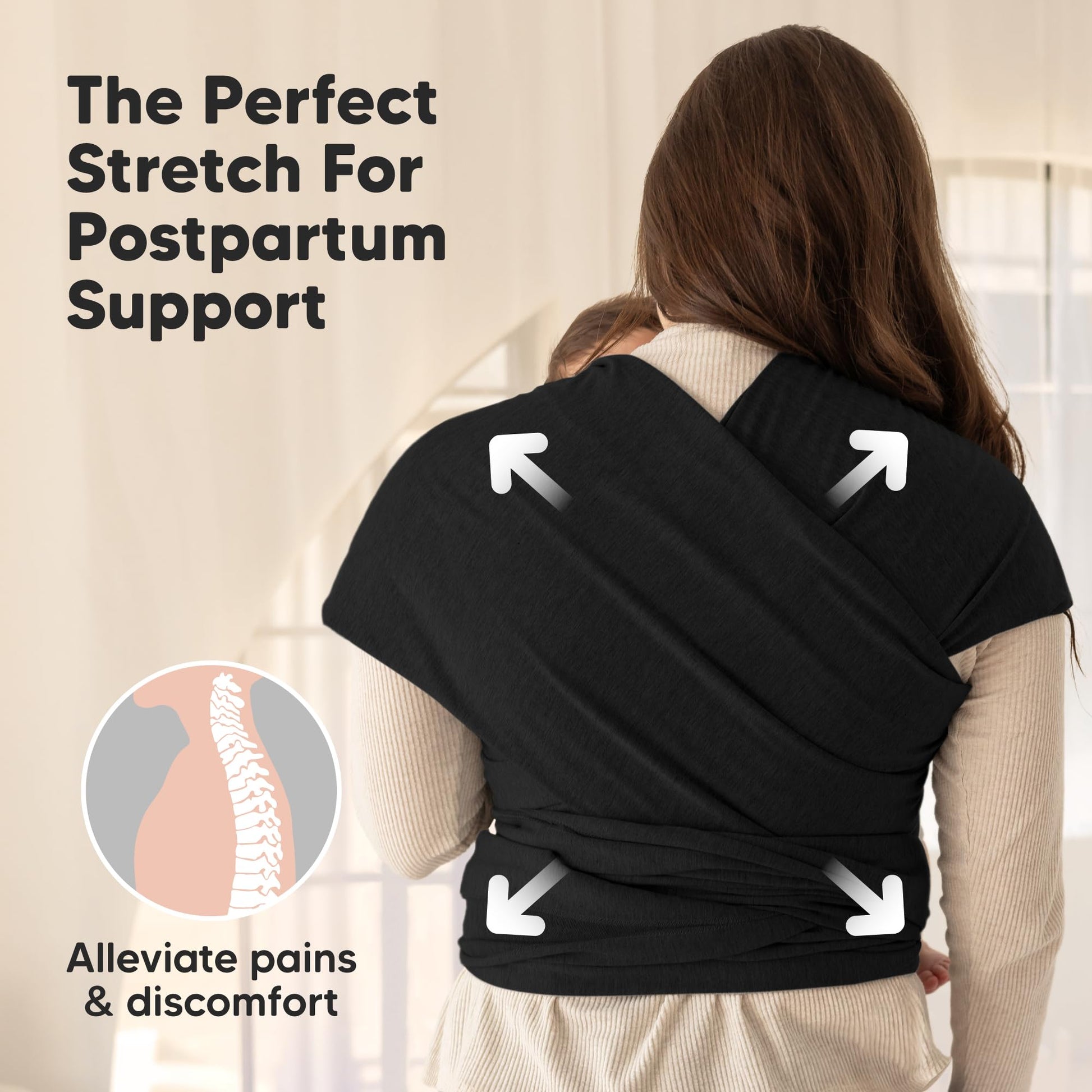 Baby Wrap Carrier Newborn to Toddler Hands-Free Infant Sling