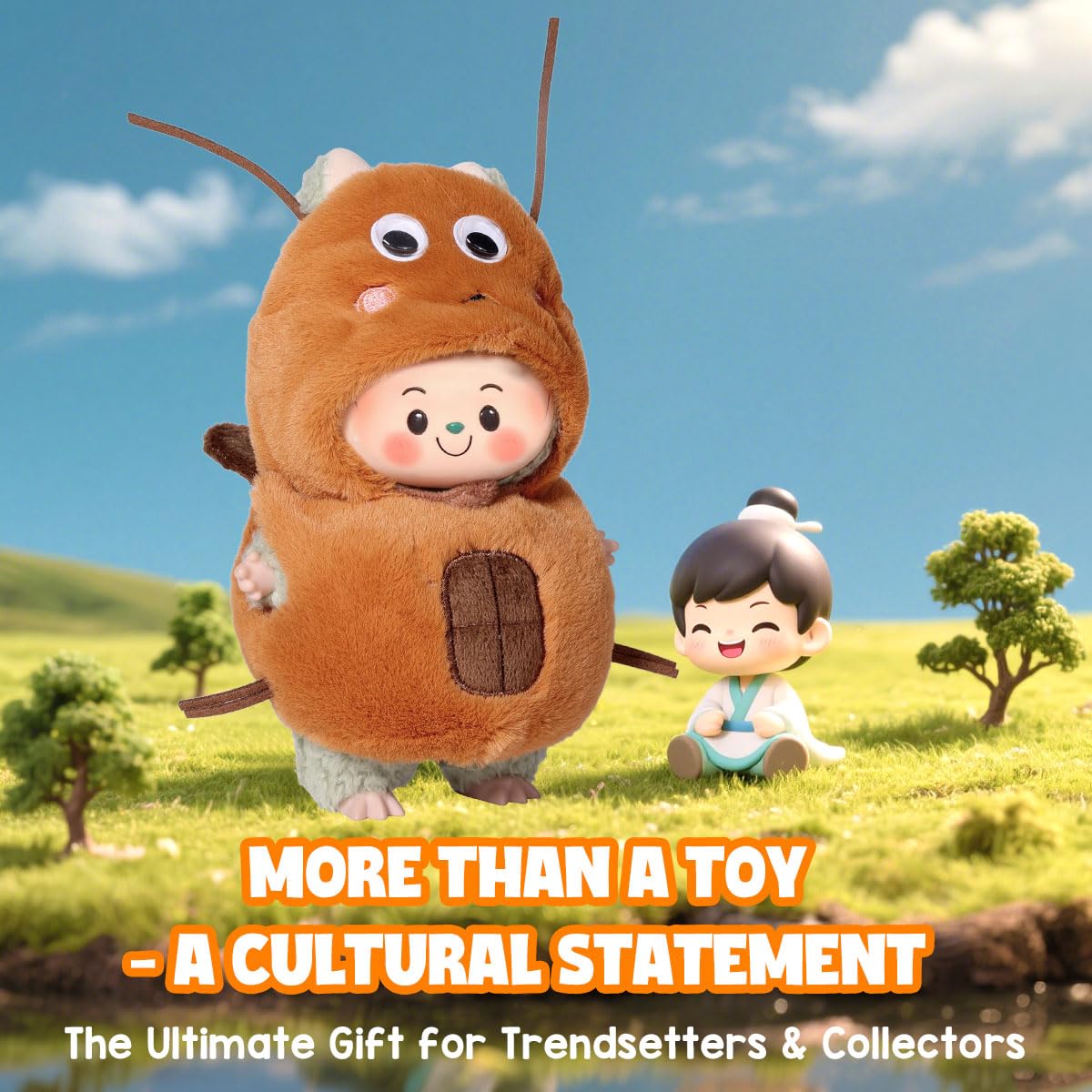 3 Piece Doll Clothes Set for 17cm Dolls - Handmade Crochet Outfit with Hat