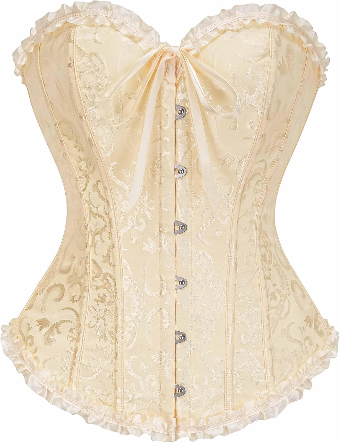Corset Top for Women - Lace Bustier Shapewear with Push Up Support