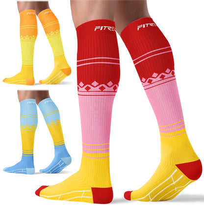 Compression Socks 20-30mmHg 3 Pairs Women Men Circulation Support Popsicle