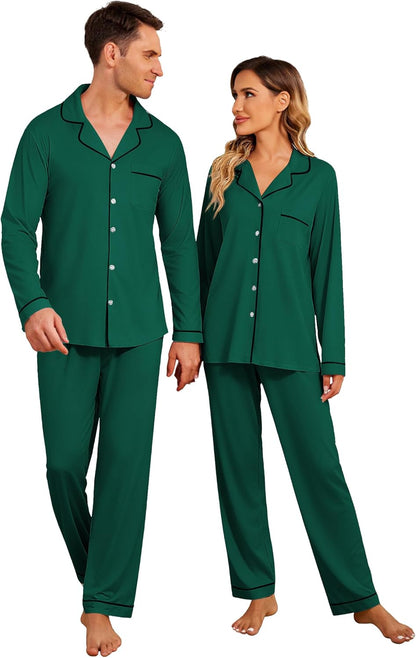 Christmas Family Matching Pajamas - Long Sleeve Button Down PJ Set