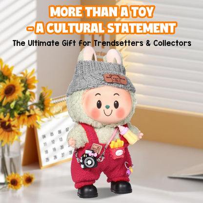 3 Piece Doll Clothes Set for 17cm Dolls - Handmade Crochet Outfit with Hat