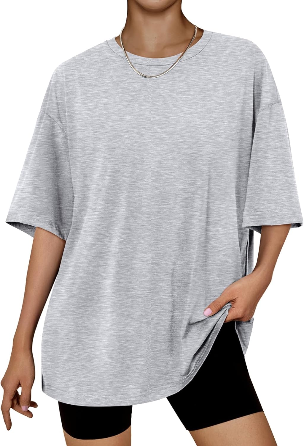 Women's Oversized Summer T-Shirt Short Sleeve Casual Workout Top