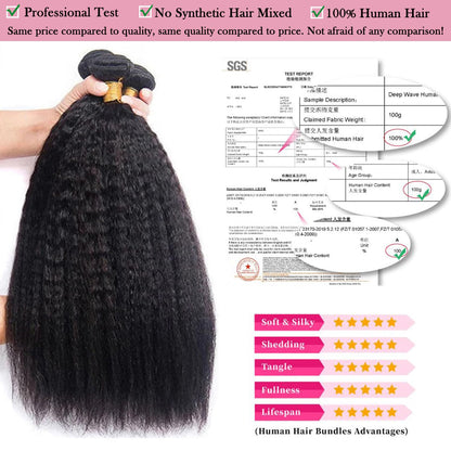 Brazilian Virgin Hair Bundles Deep Wave Human Hair Extensions