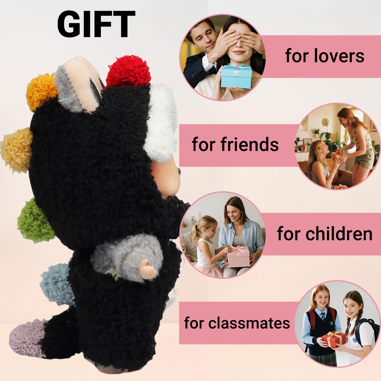 4 Piece Doll Clothes Set for 15cm-17cm Dolls - Outfit with Overalls Hat & Bag