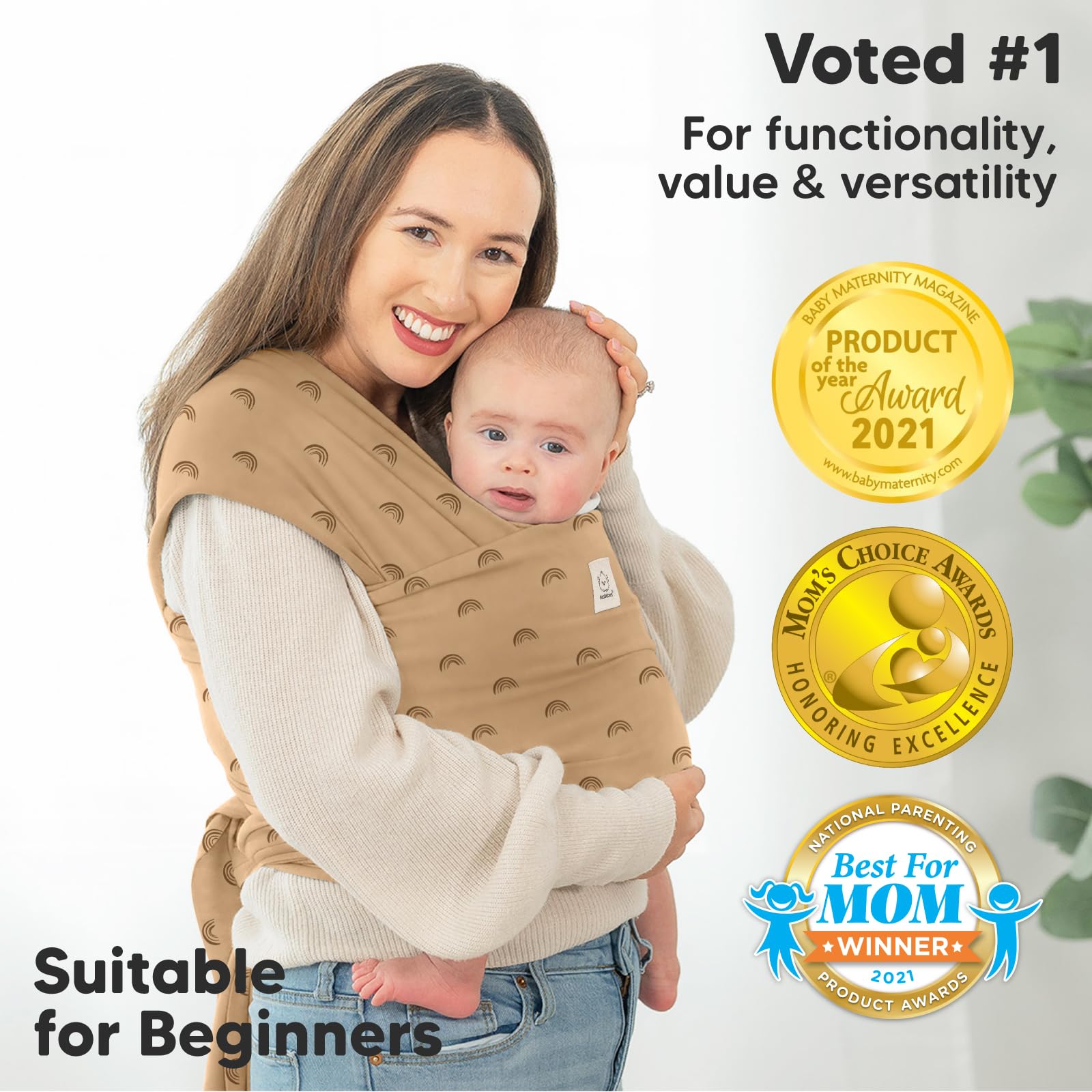 Baby Wrap Carrier Newborn to Toddler Hands-Free Infant Sling