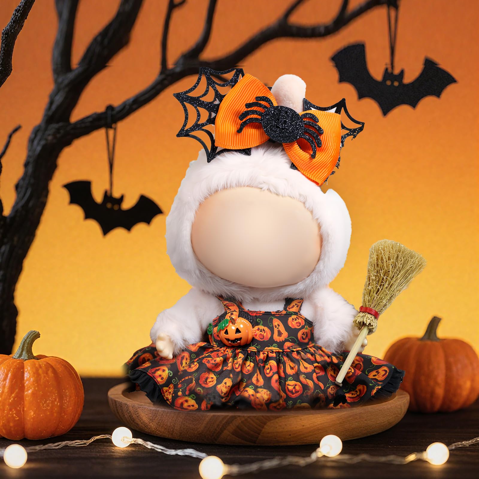 3 Piece Handmade Crochet Outfit for 17cm Dolls - Heart Sweater Hat & Bag Set