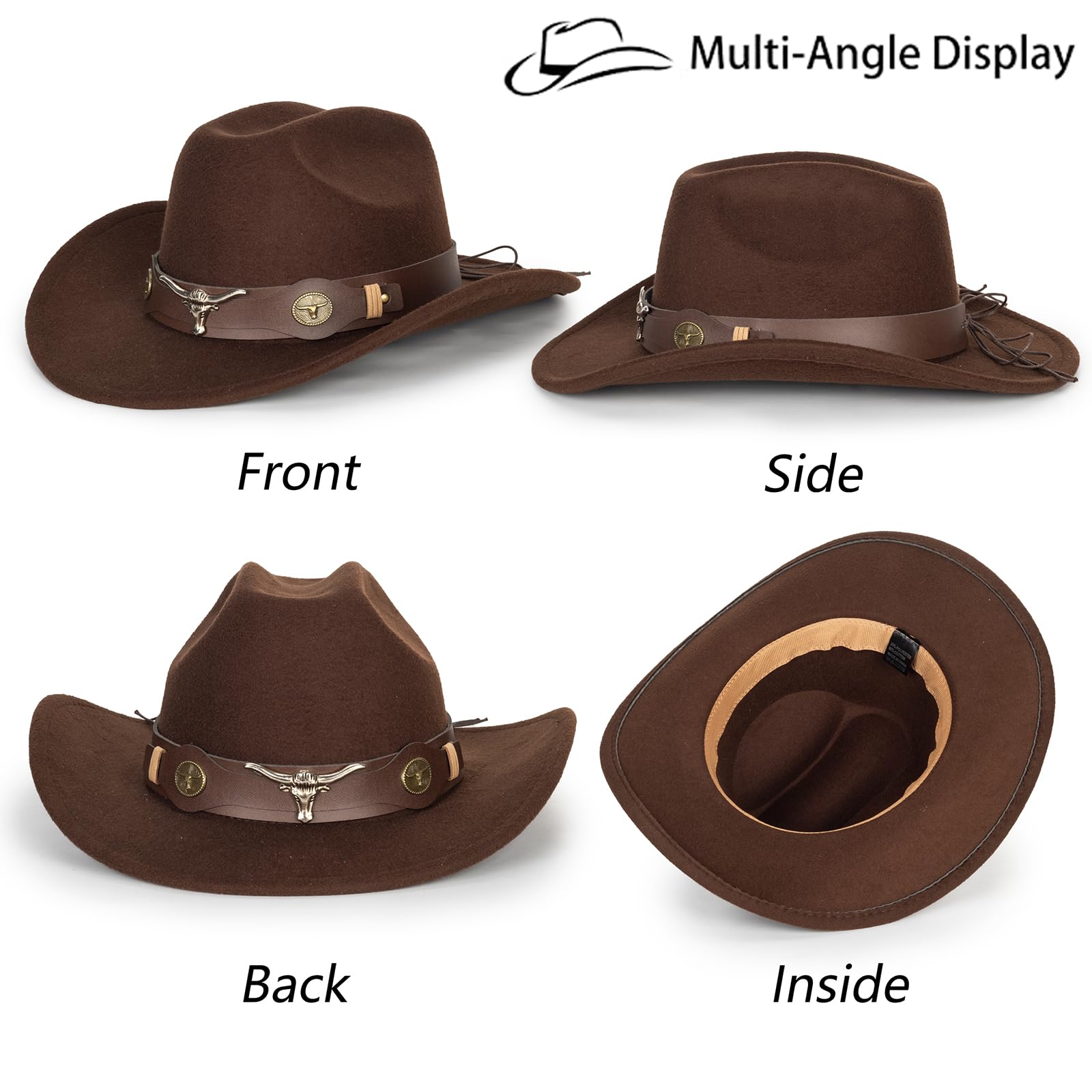 Women's Western Rhinestone Cowboy Hat - Bling Diamond Band Rodeo Fedora