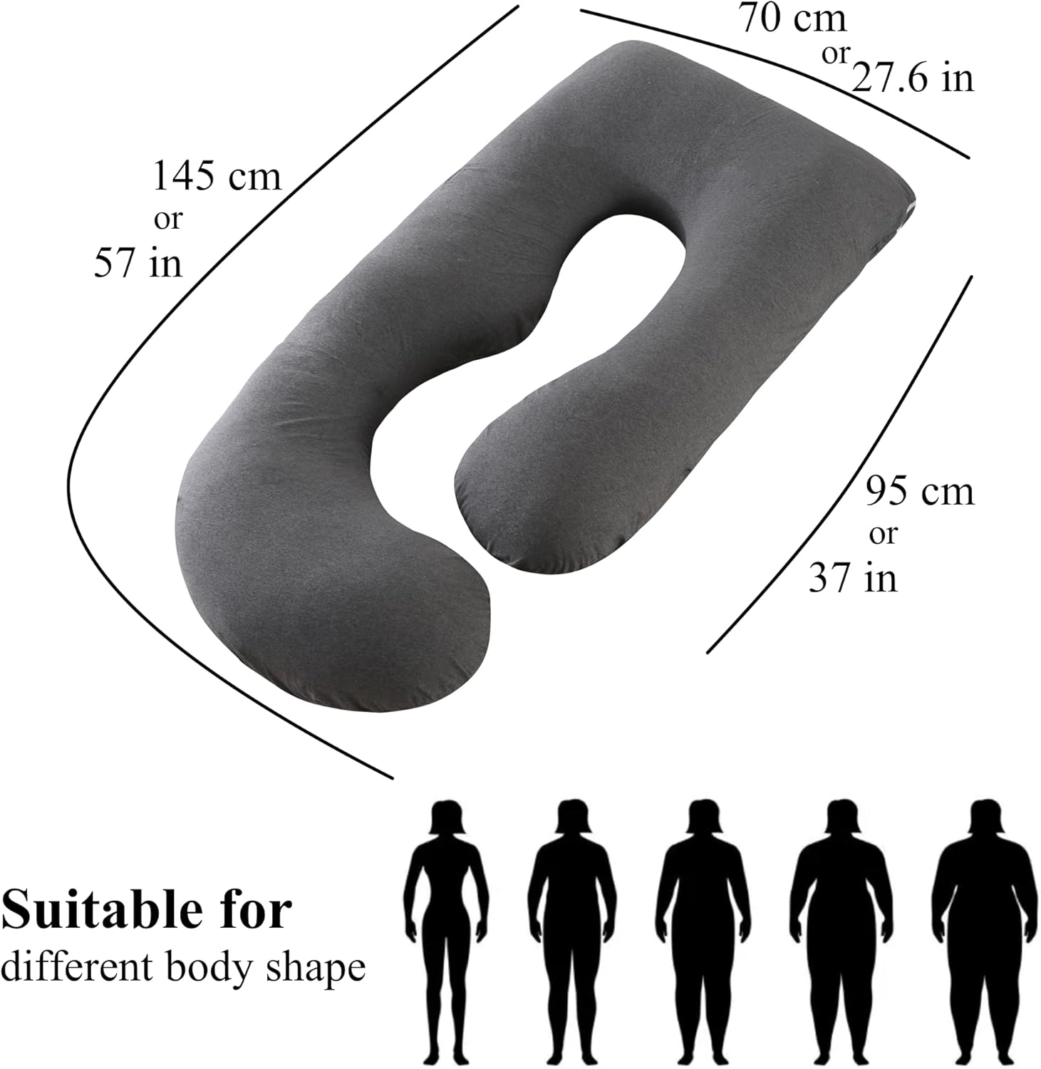 Full Body Pregnancy Pillow 57 Inch Maternity Support Pillow