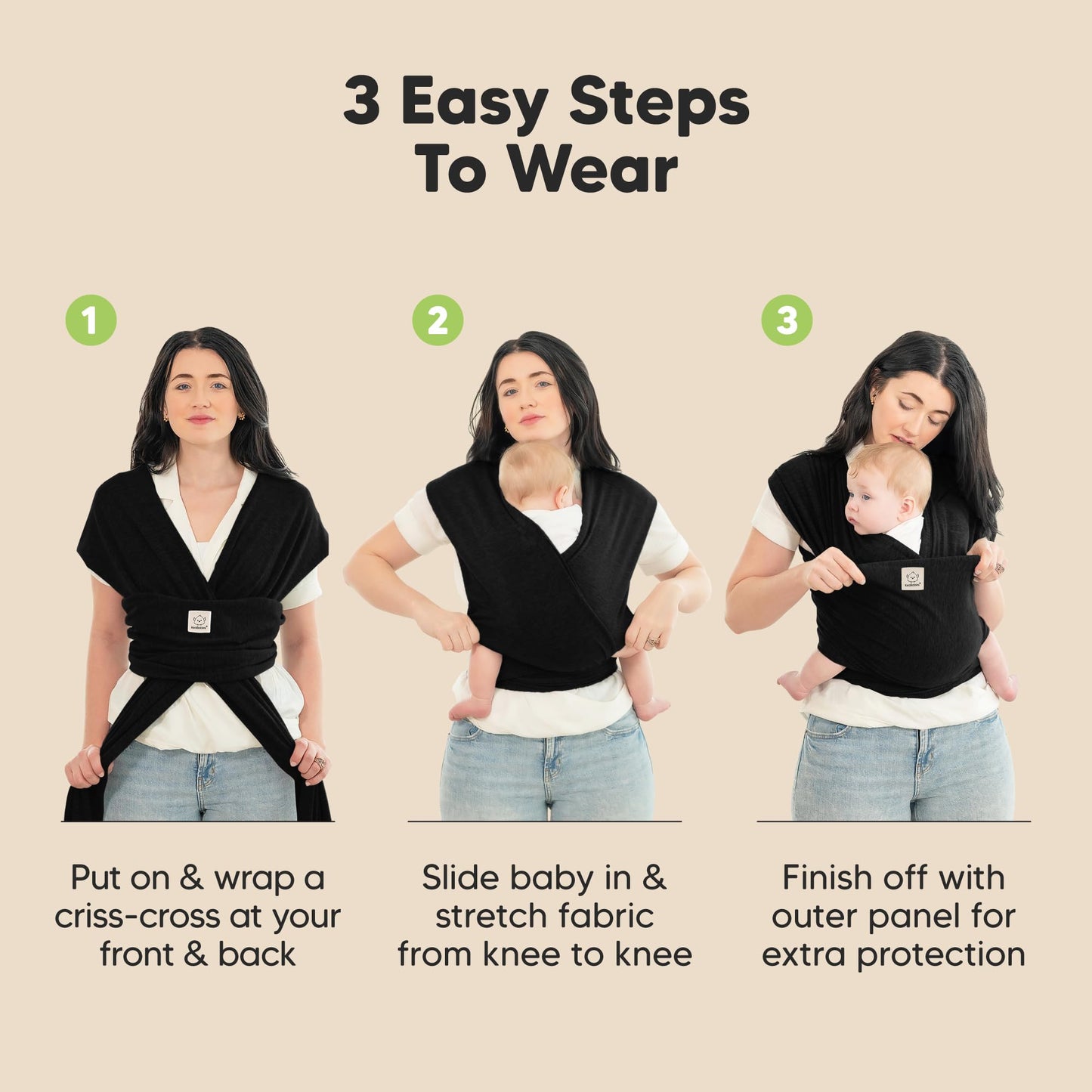 Baby Wrap Carrier Newborn to Toddler Hands-Free Infant Sling