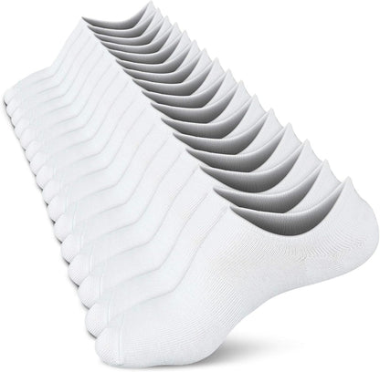 Women No Show Socks - Non Slip Low Cut Invisible Socks 4/8 Pairs 8 Pairs_white_002