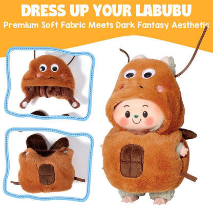 3 Piece Doll Clothes Set for 17cm Dolls - Handmade Crochet Outfit with Hat