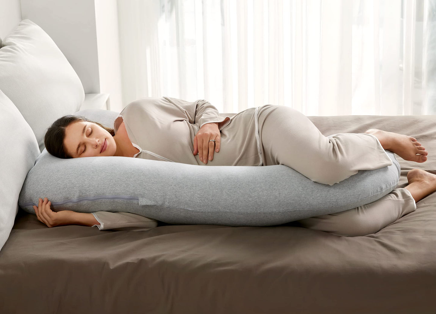 U-Shaped Full Body Pregnancy Pillow 57 Inch Maternity Support Pillow