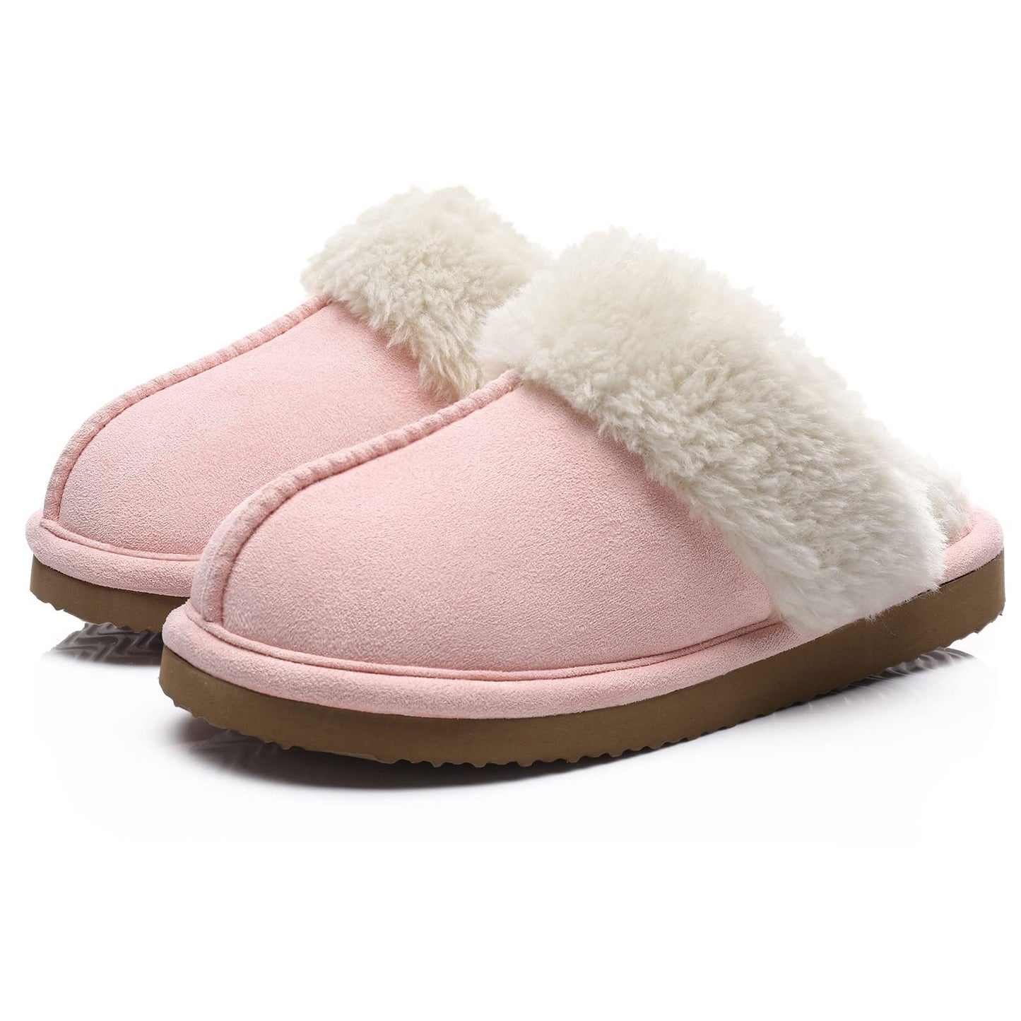 Fuzzy Memory Foam Slippers for Women - Fluffy Winter House Shoes Indoor Outdoor