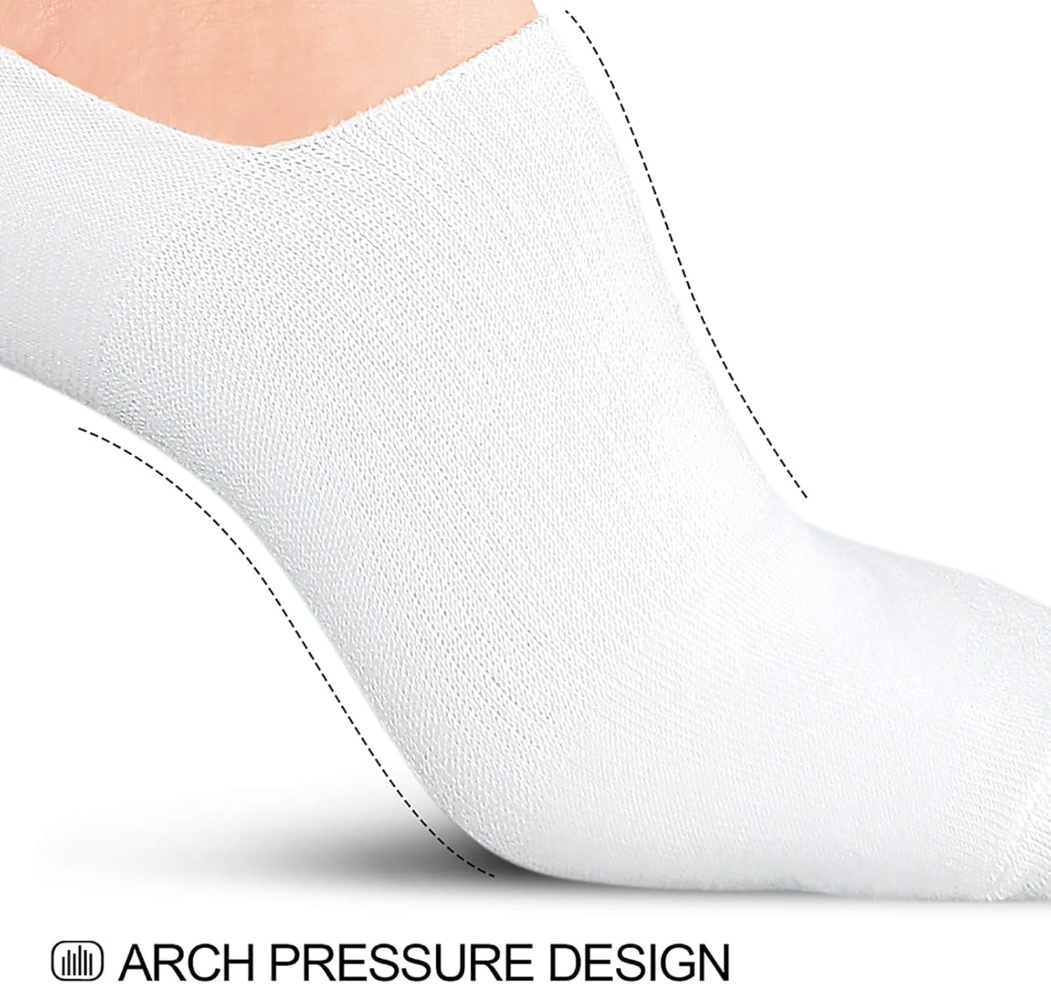 Women No Show Socks - Non Slip Low Cut Invisible Socks 4/8 Pairs