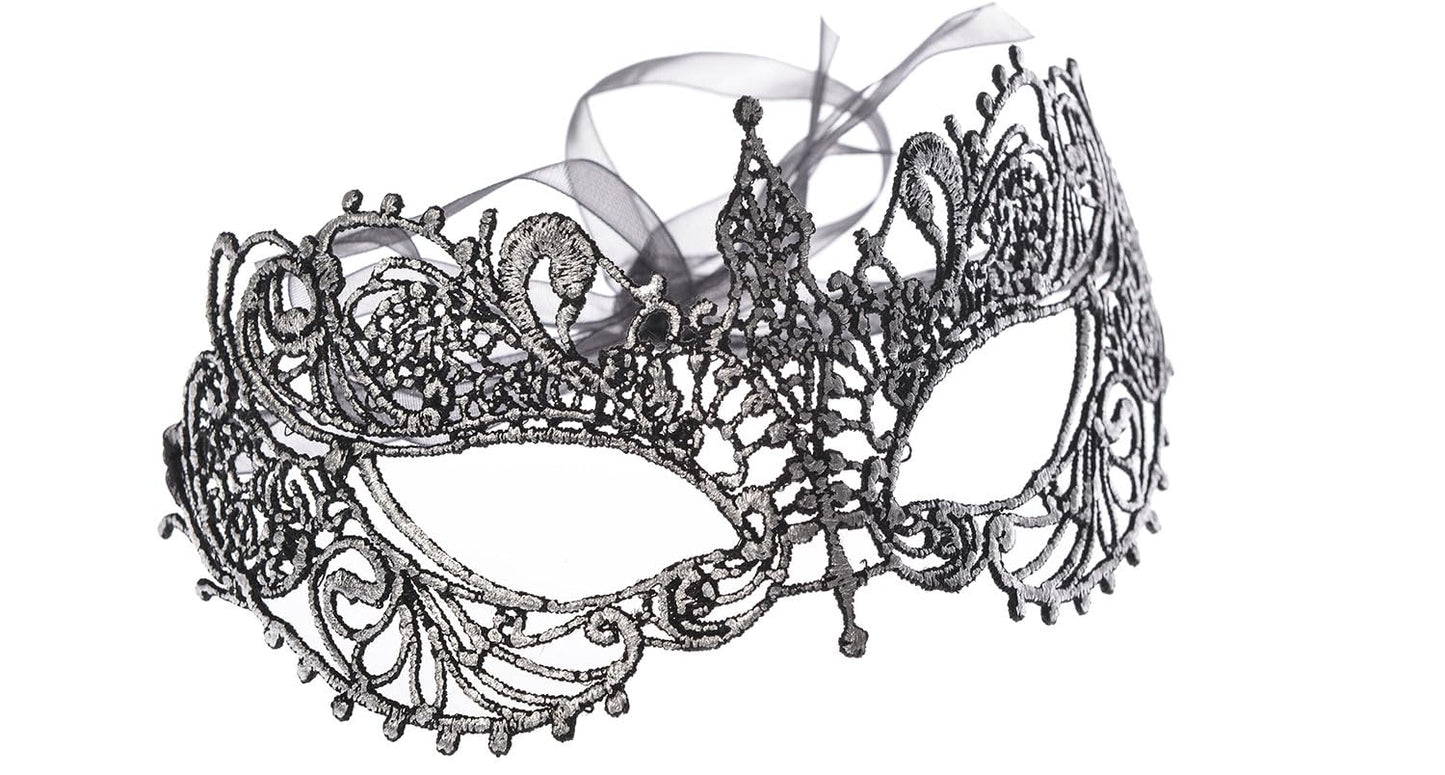 Vintage Venetian Masquerade Masks for Women - Classic Half Face Masks for Parties - 3 Piece Set