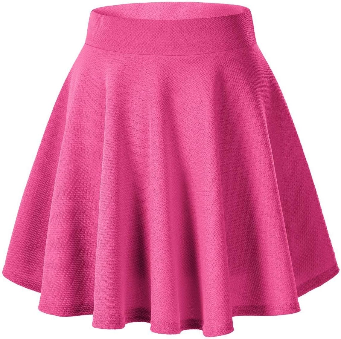 Women Flared Mini Skater Skirt - Stretchy A-Line Circle Skirt