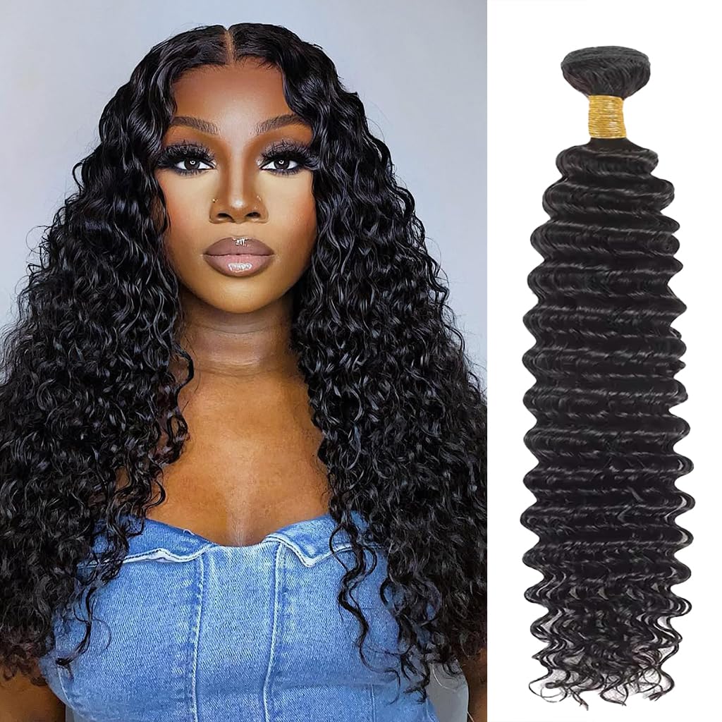 Brazilian Virgin Hair Bundles Deep Wave Human Hair Extensions