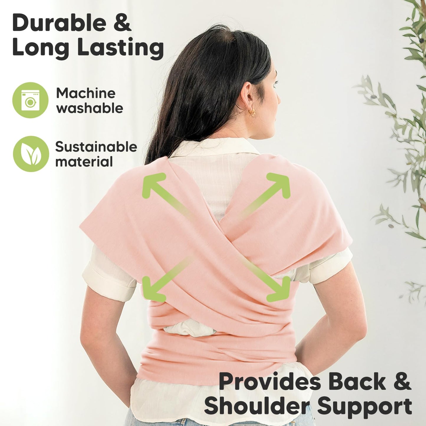 Baby Wrap Carrier Newborn to Toddler Hands-Free Infant Sling