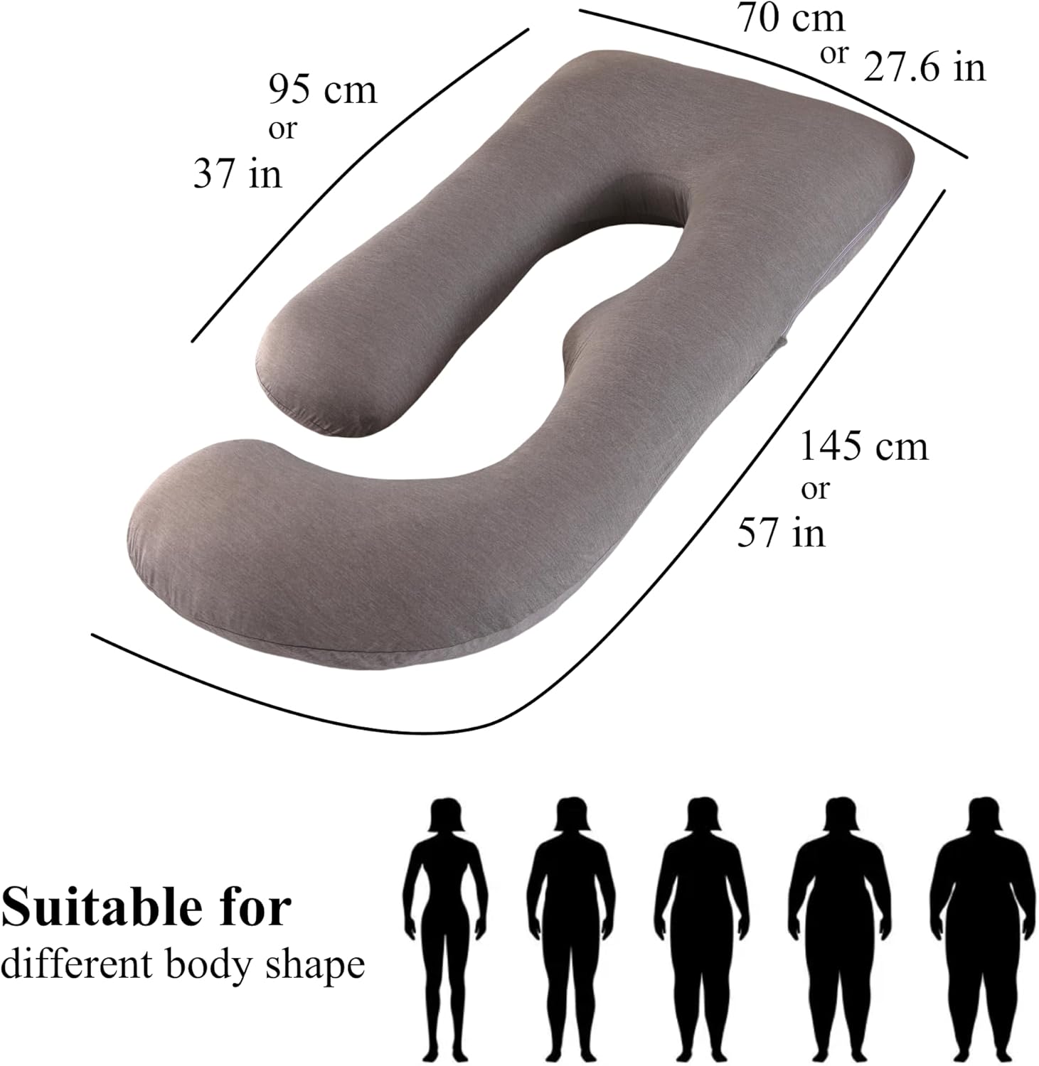 Full Body Pregnancy Pillow 57 Inch Maternity Support Pillow