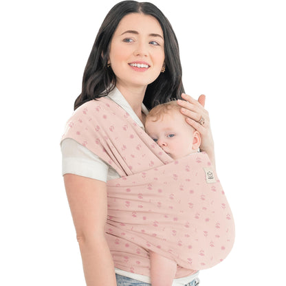 Baby Wrap Carrier Newborn to Toddler Hands-Free Infant Sling One Size (Pack of 1) Pink Daisies