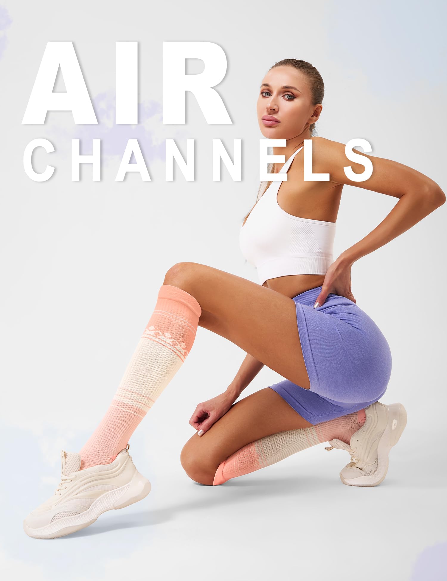 Compression Socks 20-30mmHg 3 Pairs Women Men Circulation Support