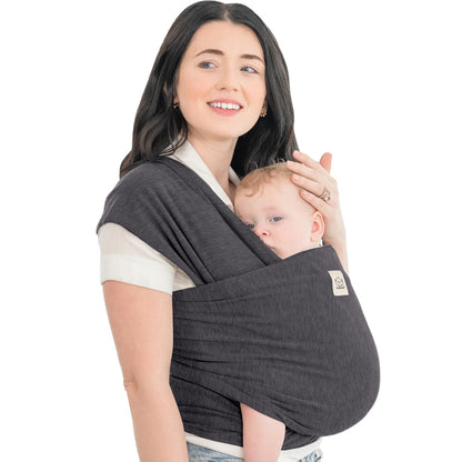 Baby Wrap Carrier Newborn to Toddler Hands-Free Infant Sling One Size (Pack of 1) Mystic Gray