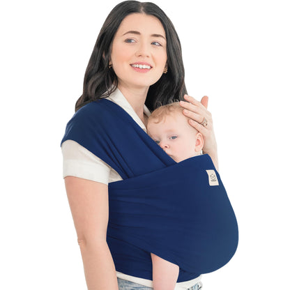 Baby Wrap Carrier Newborn to Toddler Hands-Free Infant Sling One Size (Pack of 1) Navy Blue