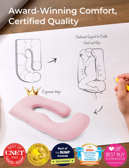 U-Shaped Full Body Pregnancy Pillow 57 Inch Maternity Support Pillow