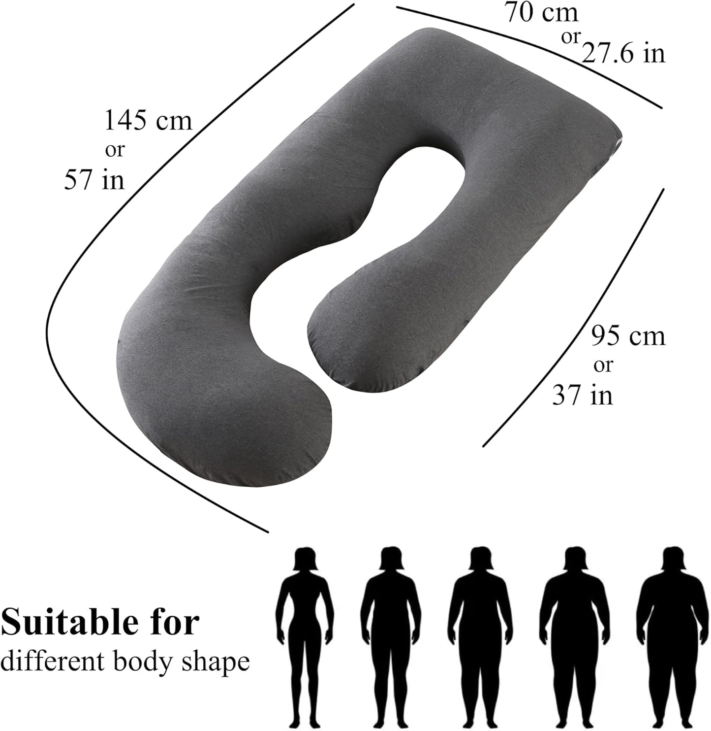 Full Body Pregnancy Pillow 57 Inch Maternity Support Pillow