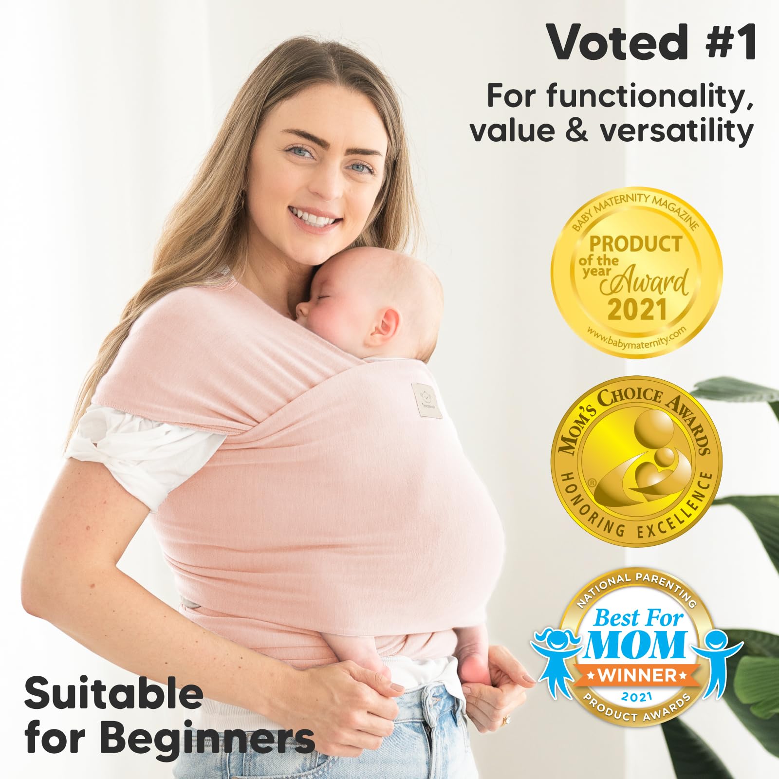 Baby Wrap Carrier Newborn to Toddler Hands-Free Infant Sling