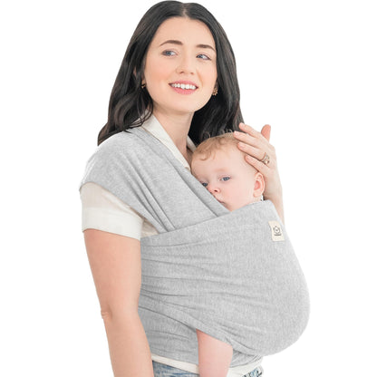 Baby Wrap Carrier Newborn to Toddler Hands-Free Infant Sling One Size (Pack of 1) Light Heather