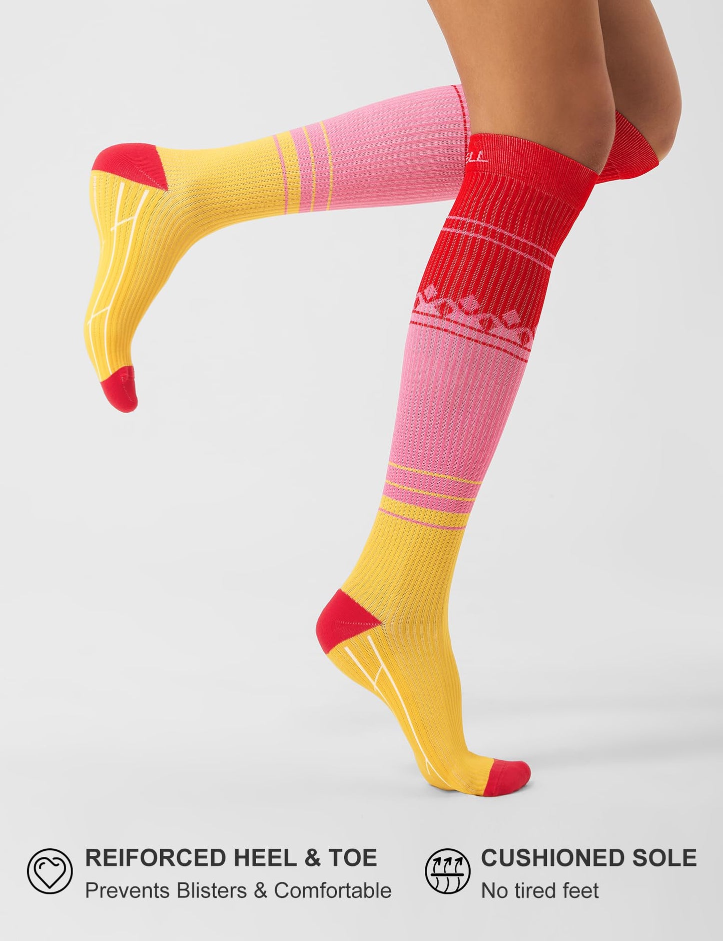 Compression Socks 20-30mmHg 3 Pairs Women Men Circulation Support