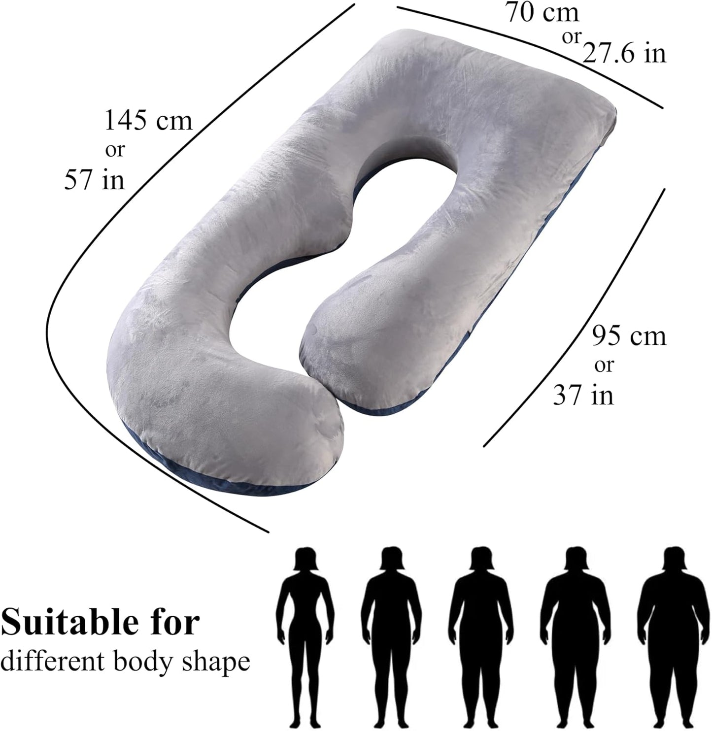 Full Body Pregnancy Pillow 57 Inch Maternity Support Pillow